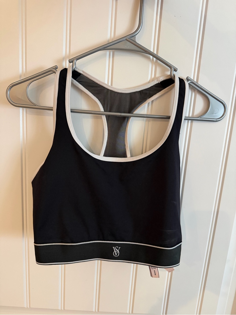 Victoria's Secret Black Sports Bra with White Trim